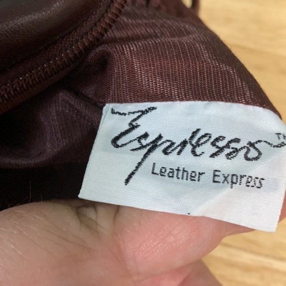 Vintage Espresso Leather Express Shoulder Bag Purse - Picture 5 of 5